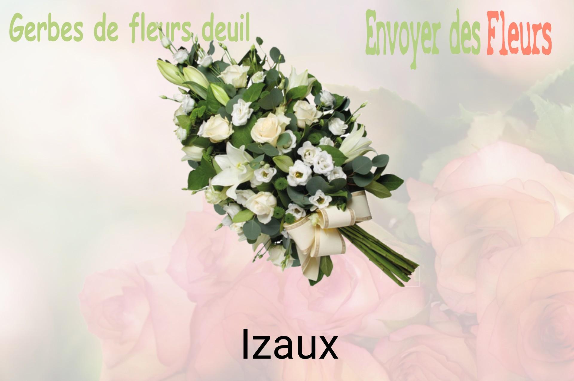 Gerbe de fleurs de deuil livrée à Izaux